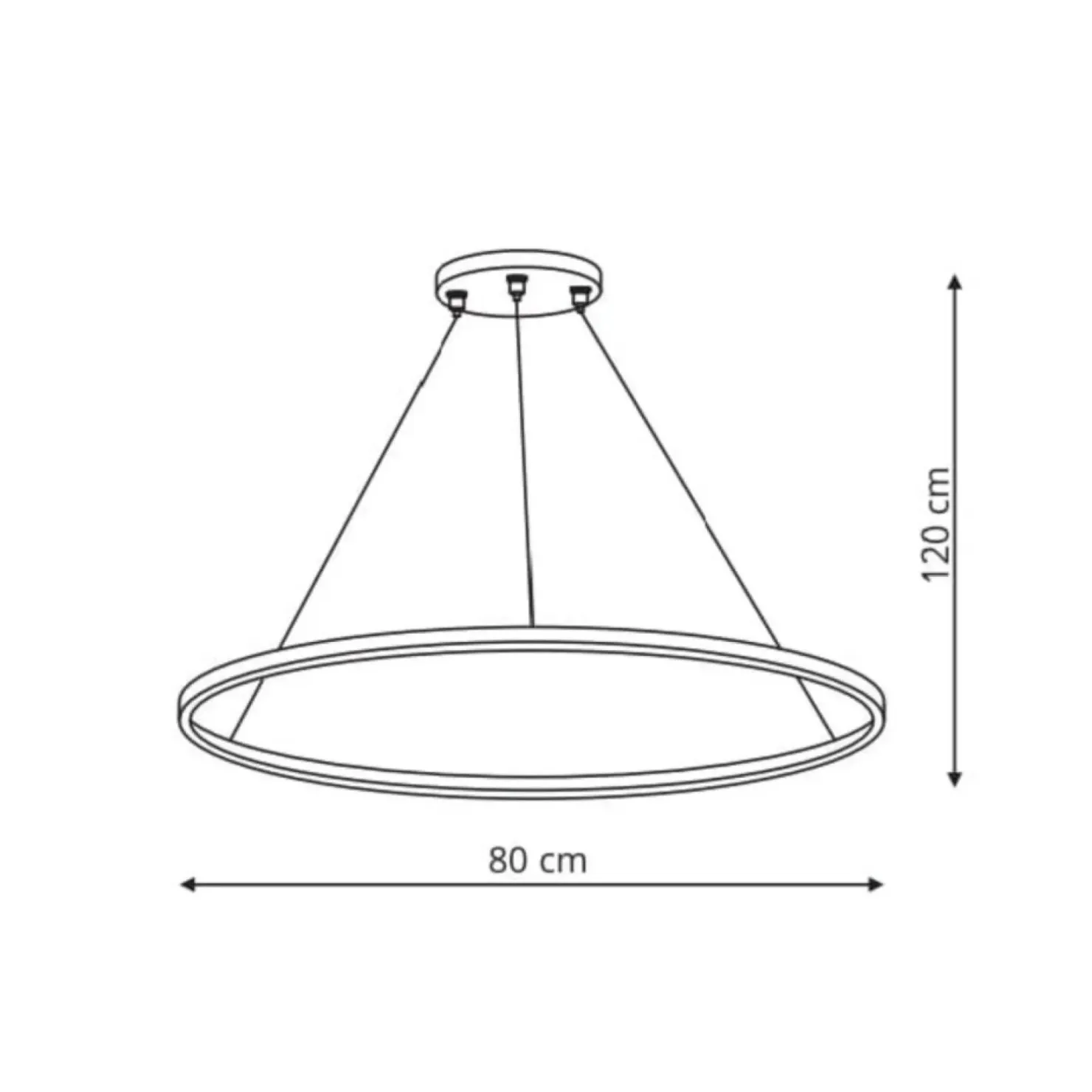 Cheap Sklep Kaja Stylowa obręcz wisząca, LED ring LP-909/1P L BK RING | Kaja
