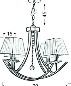 Stylowa, patynowa lampa wisząca 34-84555 VALENCIA | Kaja Oświetlenie*Sklep Kaja Discount