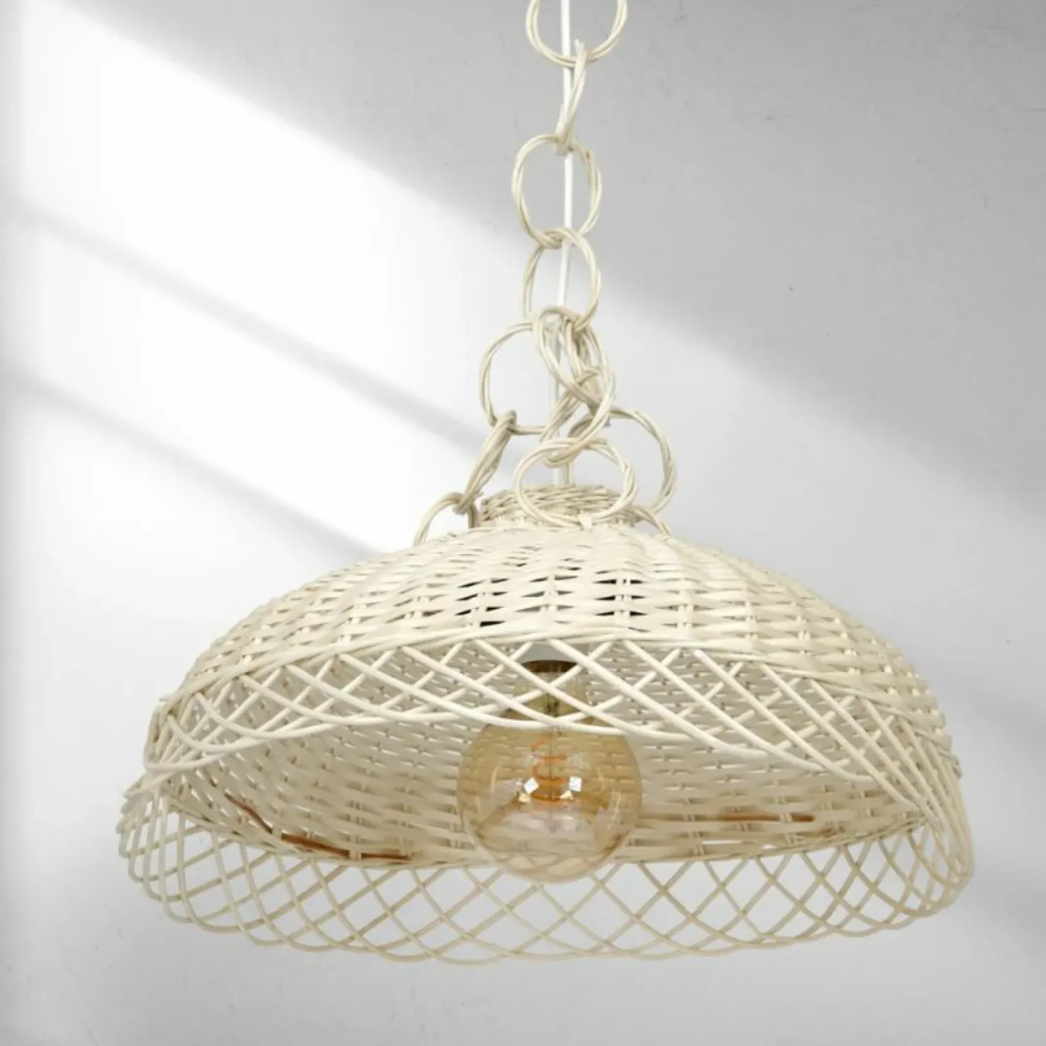 Hot Sklep Kaja Stylowa, pleciona lampa wisząca w stylu boho MLP7997 VIMINI | Kaja