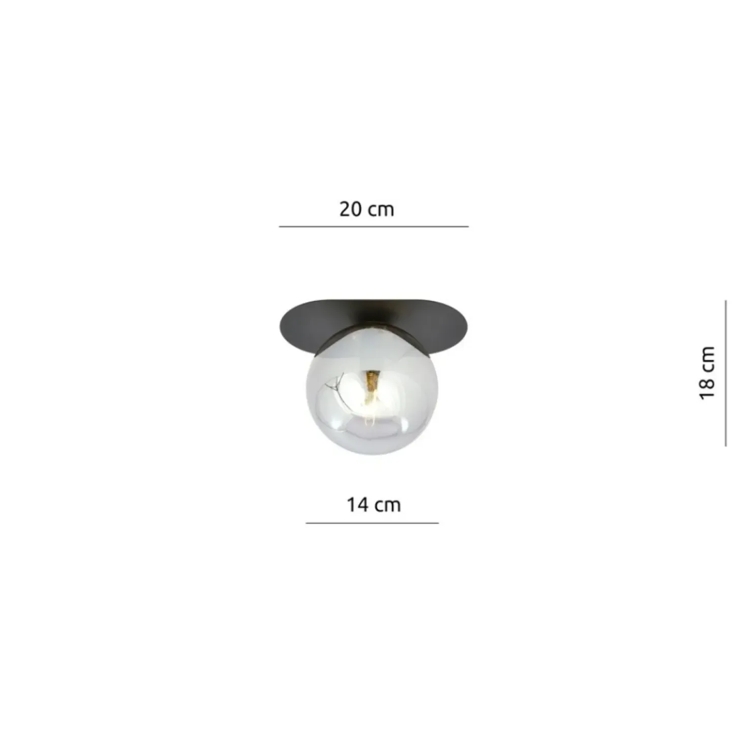 Stylowa, punktowa lampa sufitowa, mała kula 1119/1 PLAZA | Kaja*Sklep Kaja Flash Sale