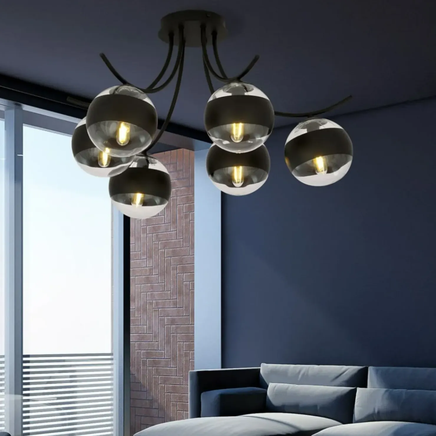 Sale Sklep Kaja Stylowa, rozłożysta lampa sufitowa do salonu 1111/6 BOSTON | Kaja
