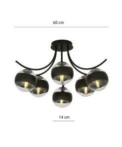 Sale Sklep Kaja Stylowa, rozłożysta lampa sufitowa do salonu 1111/6 BOSTON | Kaja