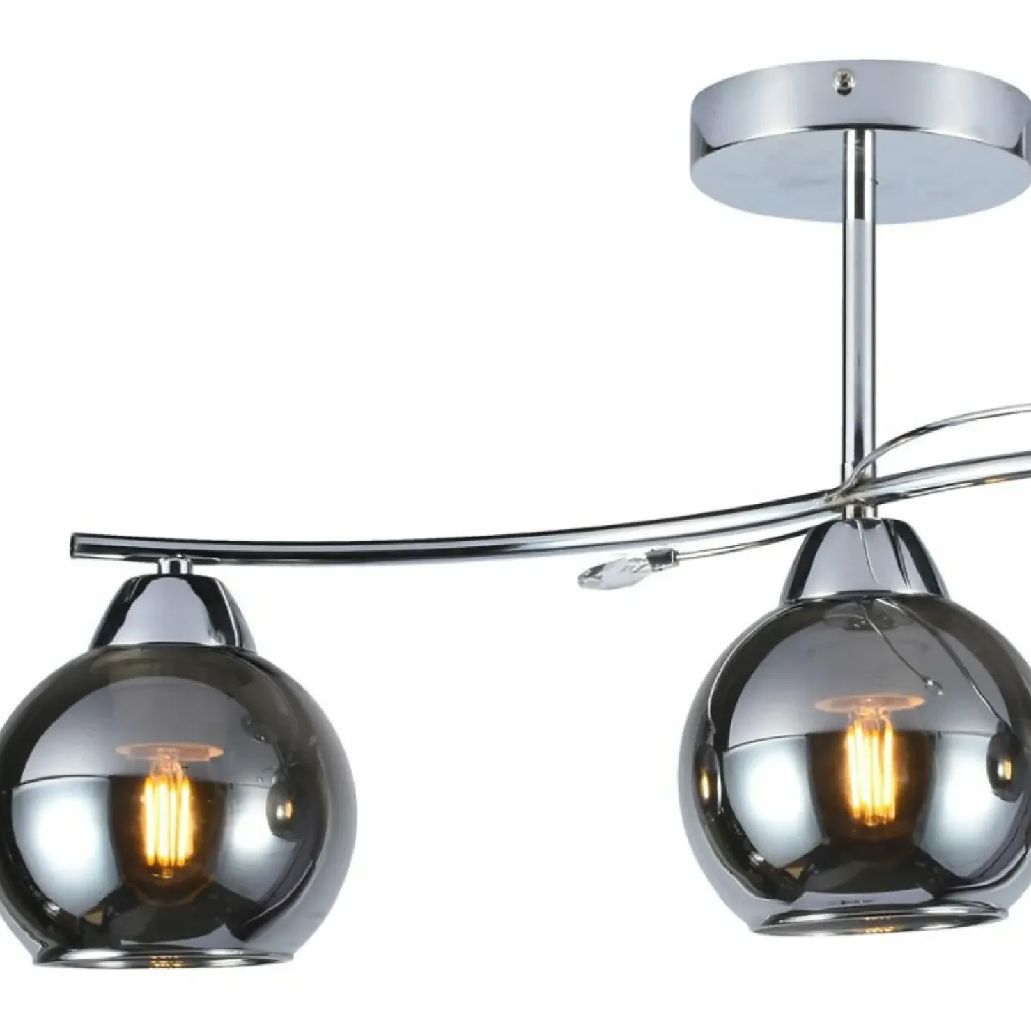 Flash Sale Sklep Kaja Stylowa, srebrna lampa sufitowa do sypialni MLP0874 CONNOR | Kaja