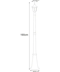 Stylowa zewnętrzna lampa stojąca K-7007B/1N VASCO | Kaja*Sklep Kaja Best Sale