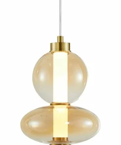 Clearance Sklep Kaja Stylowa, złota lampa wisząca LED do sypialni ML0345 DAPHNE | Kaja