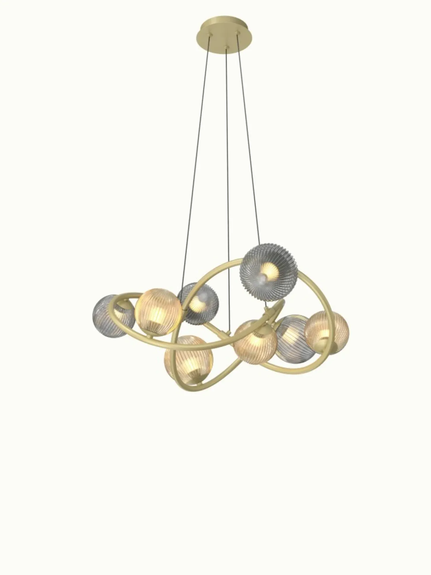 Shop Sklep Kaja Stylowa, złota lampa wisząca do sypialni WF 7015-804 METZ | Kaja