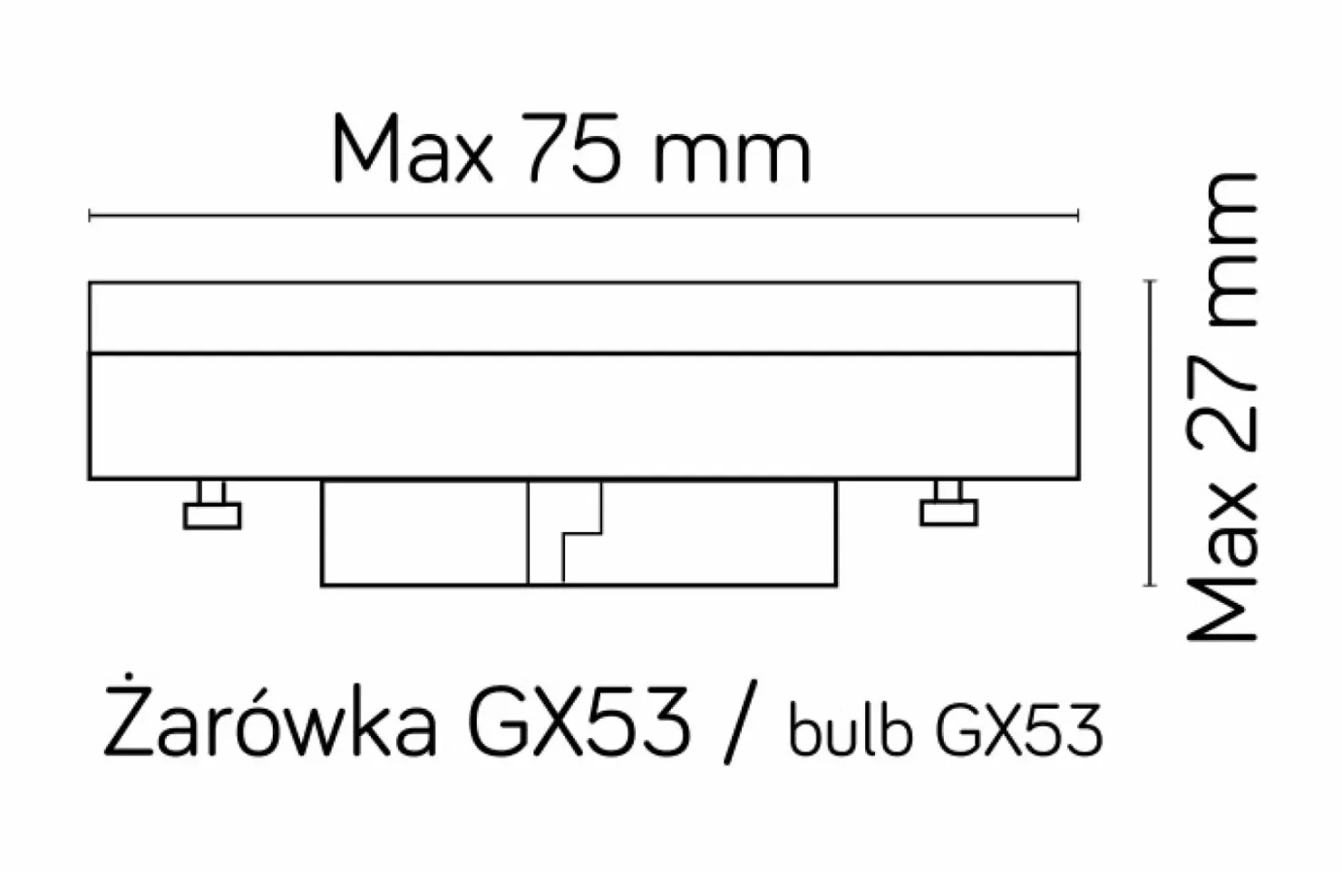 Stylowy kinkiet elewacyjny, trzonek GX53 FKW-K100 z serii FAN KWADRAT | Kaja Ośw*Sklep Kaja Best