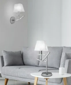 Stylowy kinkiet z białym abażurem 21-84418 VALENCIA | Kaja Oświetlenie*Sklep Kaja Cheap