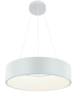 Hot Sklep Kaja Stylowy żyrandol, okrąg LED LP-622/1P WH MALAGA | Kaja Oświetlenie