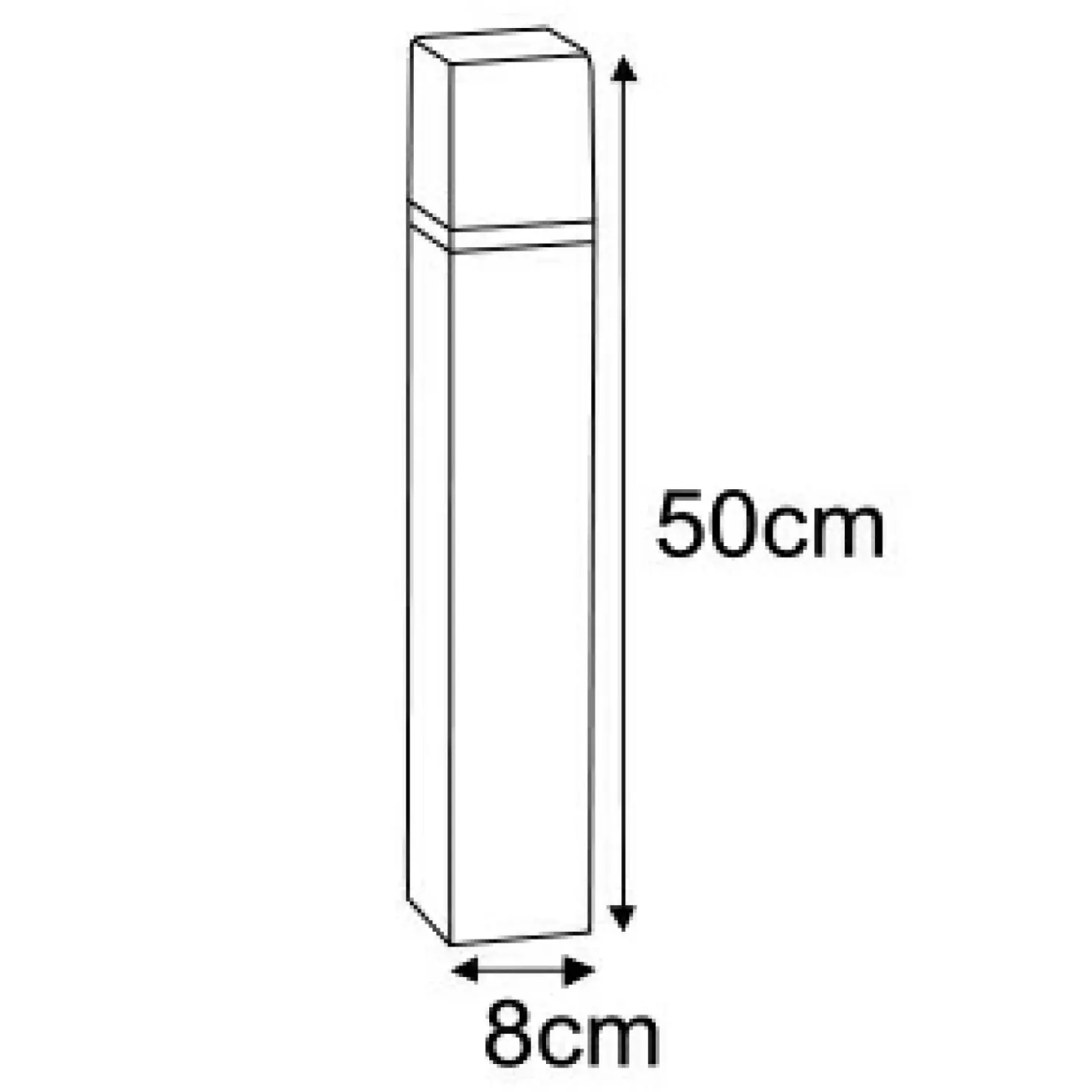Słupek ogrodowy stojący, czarny 50cm E27 K-8141 GENEVA | Kaja*Sklep Kaja Fashion