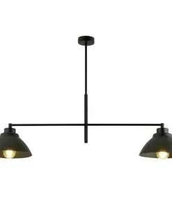 Outlet Sklep Kaja Symetryczna, podwójna lampa sufitowa z metalu 1211/2 z serii MAVERICK czarny