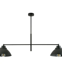 Outlet Sklep Kaja Symetryczna, podwójna lampa sufitowa z metalu 1211/2 z serii MAVERICK czarny