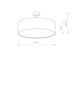 Shop Sklep Kaja Szara, klasyczna lampa sufitowa, na duży gwint 7960 | Kaja Oświetlenie szary