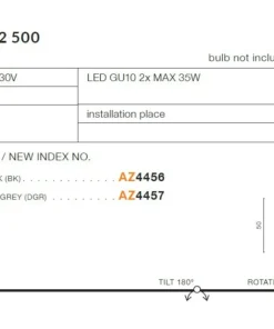Szara lampa ogrodowa stojąca ruchoma 50cm AZ4457 ROLF | Kaja*Sklep Kaja Cheap