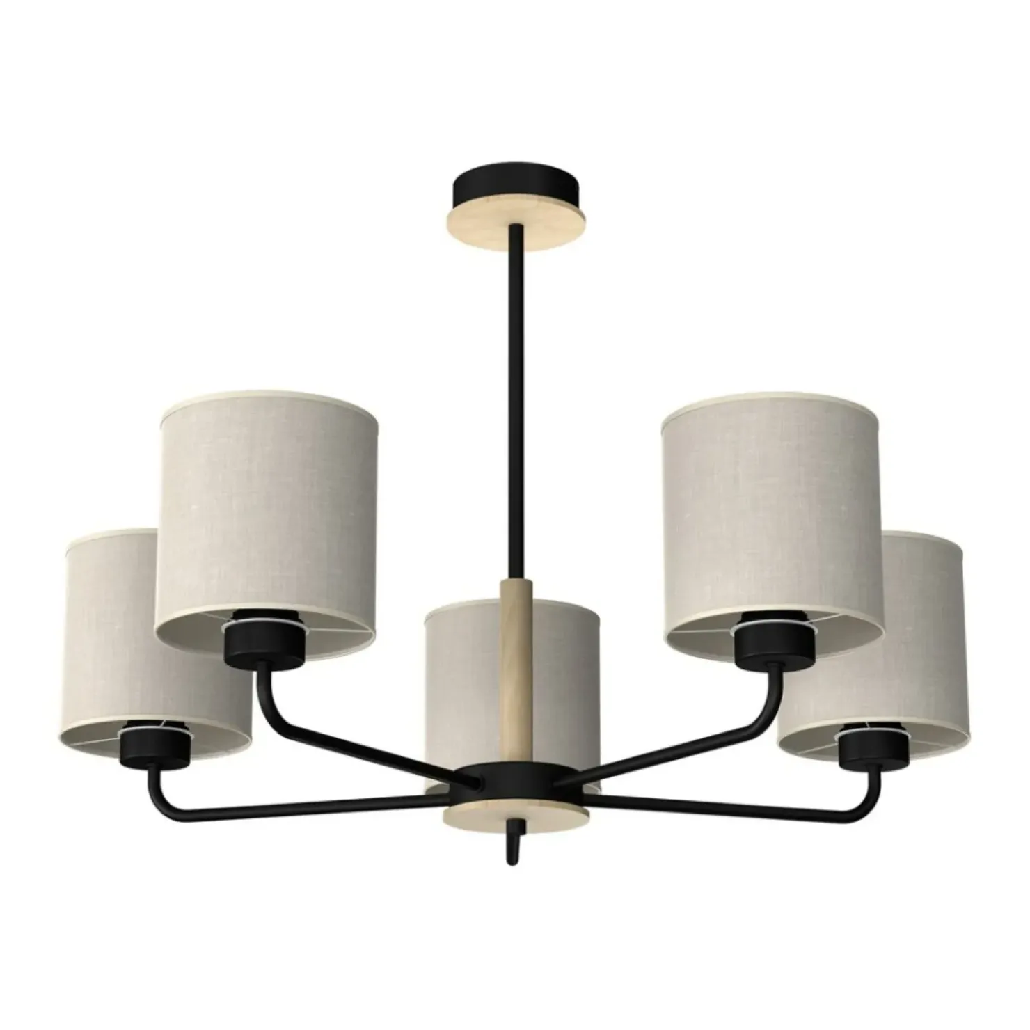 Flash Sale Sklep Kaja Szara lampa sufitowa na pięć żarówek MLP7452 z serii ATLANTA | Kaja Oświetlenie