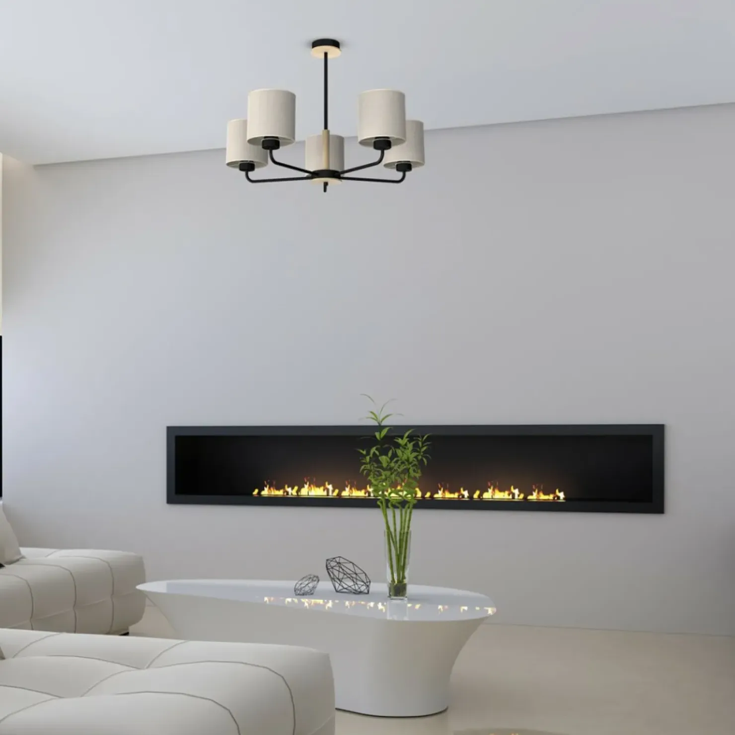 Flash Sale Sklep Kaja Szara lampa sufitowa na pięć żarówek MLP7452 z serii ATLANTA | Kaja Oświetlenie