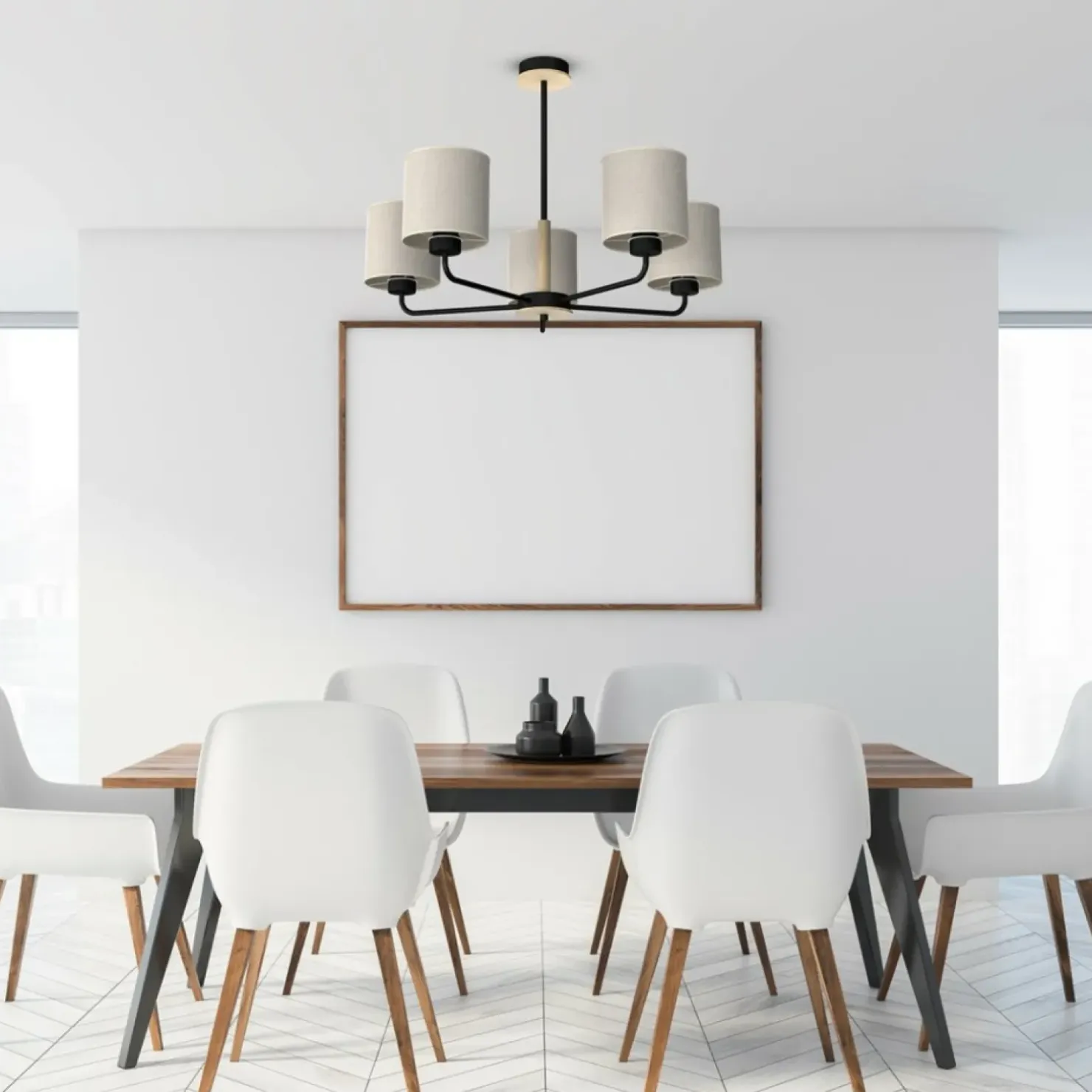 Flash Sale Sklep Kaja Szara lampa sufitowa na pięć żarówek MLP7452 z serii ATLANTA | Kaja Oświetlenie