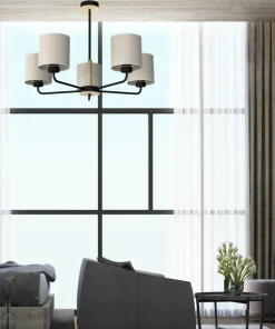 Flash Sale Sklep Kaja Szara lampa sufitowa na pięć żarówek MLP7452 z serii ATLANTA | Kaja Oświetlenie
