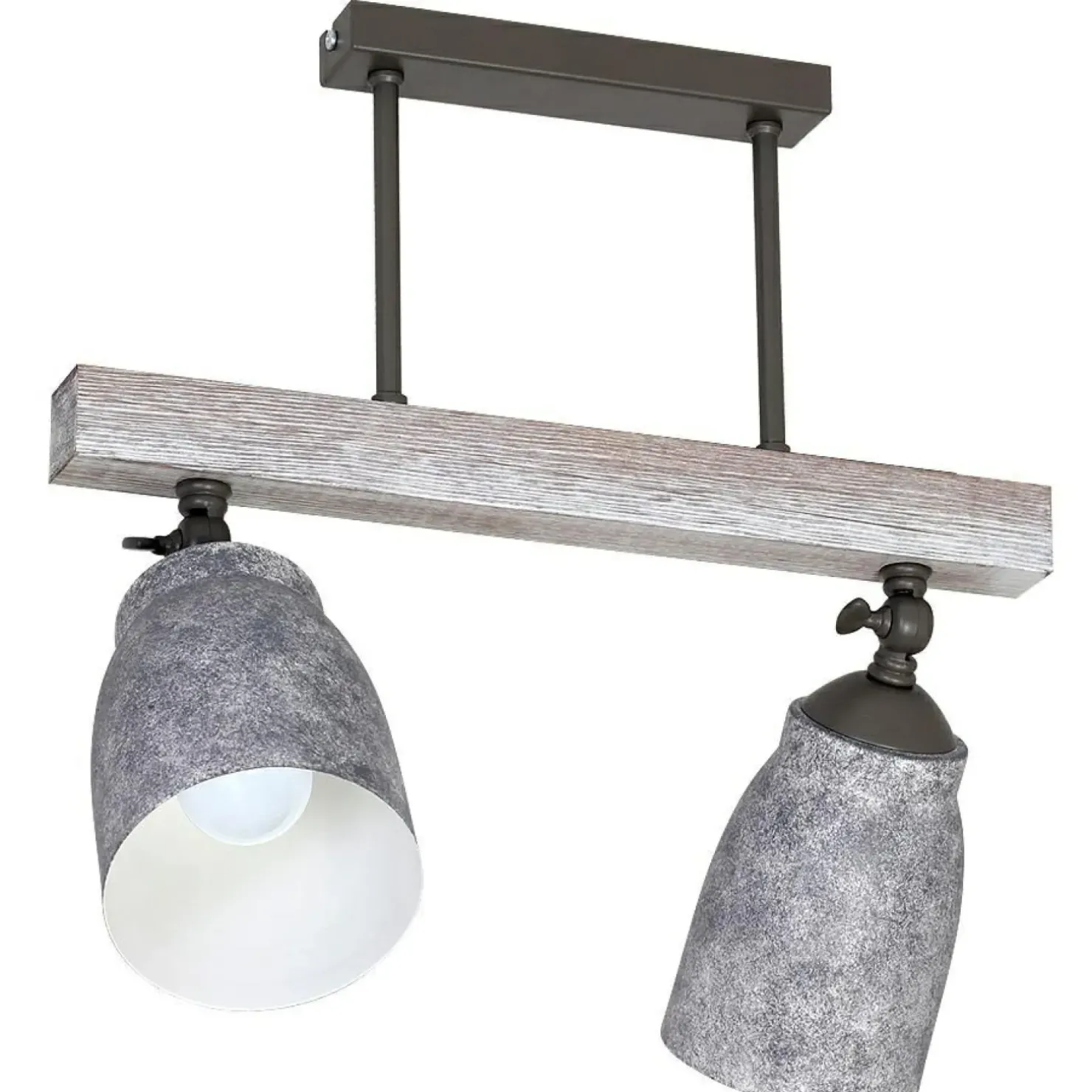 Sale Sklep Kaja Szara lampa sufitowa z drewnem E27 LX 42-9133 AGAP | Kaja Oświetlenie szary