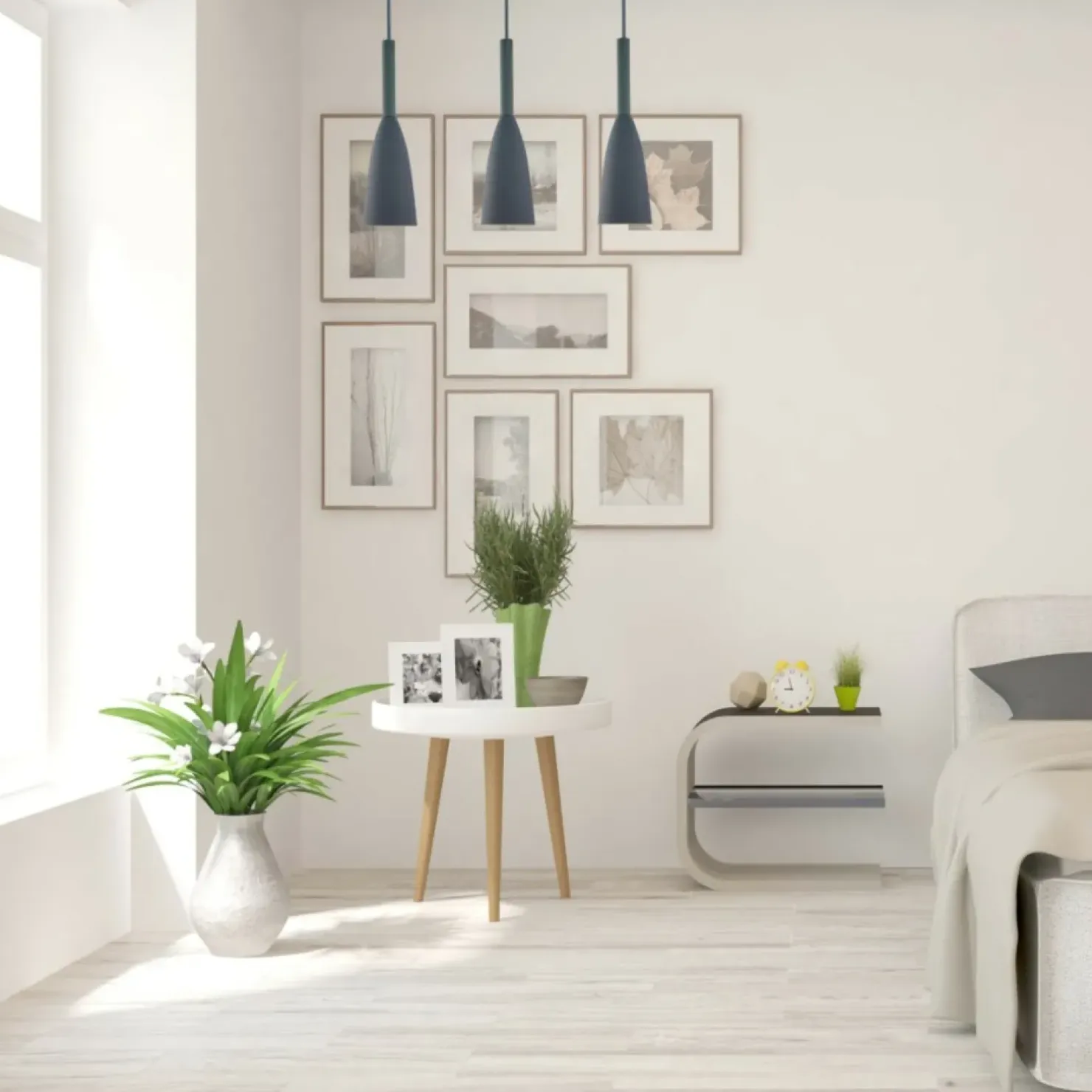 Sale Sklep Kaja Szara, minimalistyczna lampa wisząca LP-181/3L GR SOLIN | Kaja