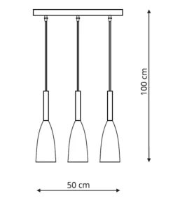 Sale Sklep Kaja Szara, minimalistyczna lampa wisząca LP-181/3L GR SOLIN | Kaja