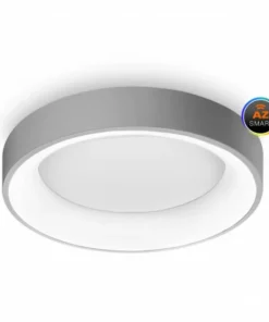 Store Sklep Kaja Szara okrągła lampa sufitowa LED WIFI AZ3550 SOVANA | Kaja Oświetlenie szary