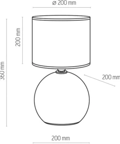 Szara, ponadczasowa lampka nocna TK 5086 PALLA SMALL | Kaja*Sklep Kaja Cheap