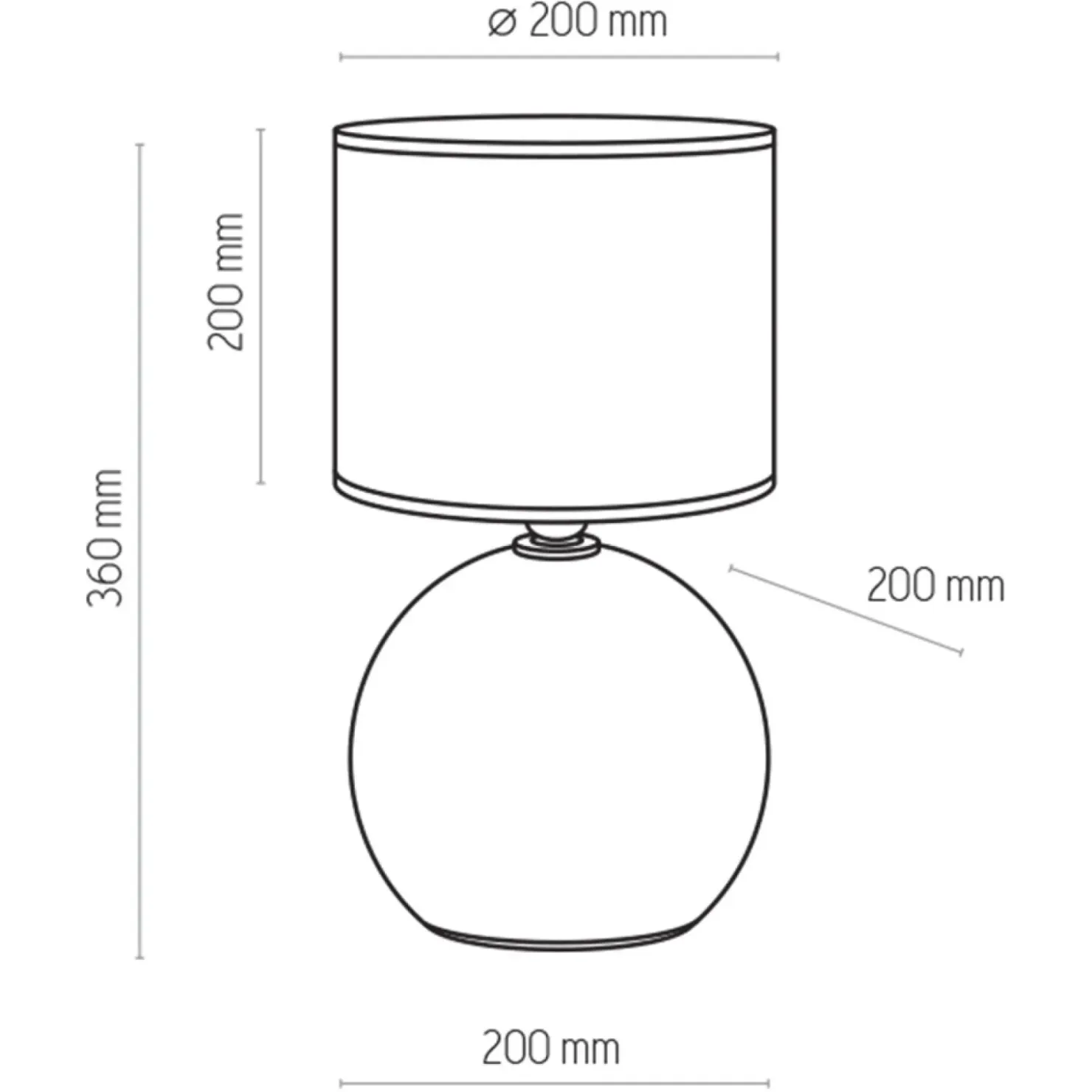 Szara, ponadczasowa lampka nocna TK 5086 PALLA SMALL | Kaja*Sklep Kaja Cheap
