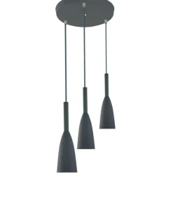 Store Sklep Kaja Szare tuby na okrągłej podsufitce LP-181/3P GR SOLIN | Kaja
