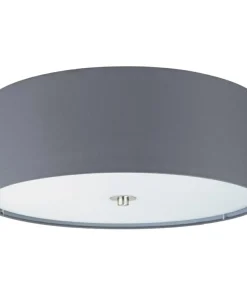 Discount Sklep Kaja Szary, abażurowy, zabudowany plafon ⌀47,5cm 94921 z serii PASTE