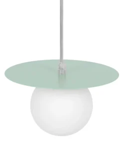 Outlet Sklep Kaja Szałwiowa lampa wisząca z białą kulką ⌀10 cm K-5450 z serii ROBIN