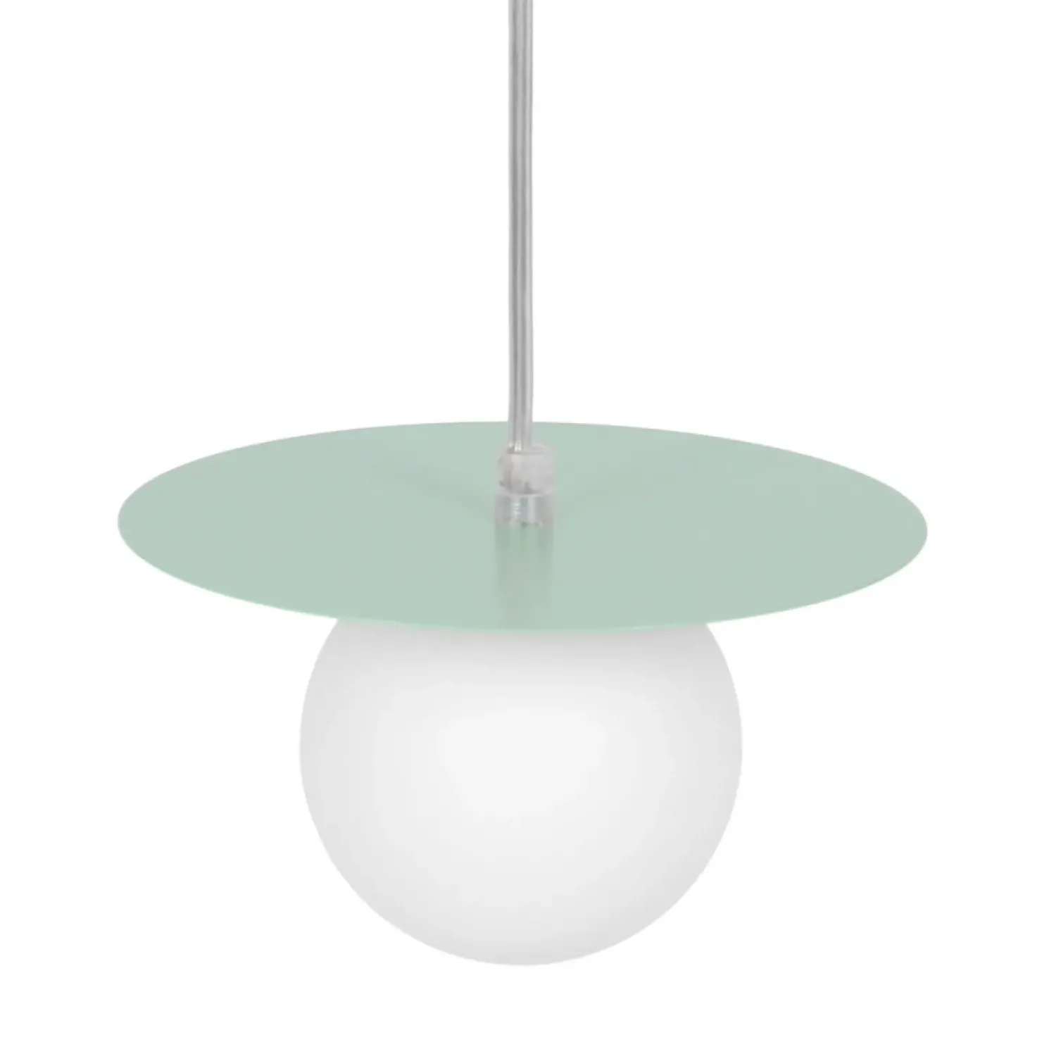 Outlet Sklep Kaja Szałwiowa lampa wisząca z białą kulką ⌀10 cm K-5450 z serii ROBIN