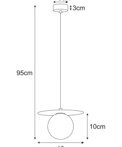 Outlet Sklep Kaja Szałwiowa lampa wisząca z białą kulką ⌀10 cm K-5450 z serii ROBIN