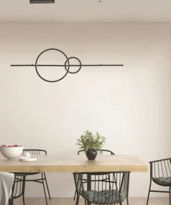 Outlet Sklep Kaja Szeroka, ściemnialna lampa wisząca LED nad stół AZ5259 SARA | Kaja czarnypiaskowany