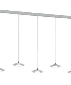 Clearance Sklep Kaja Szeroka, designerska lampa wisząca ML415 ELLIPSE | Kaja Oświetlenie chrom