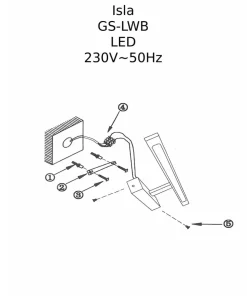 Szeroka lampa łazienkowa nad lustro 96cm GS-LWB-32W WH ISLA | Kaja*Sklep Kaja Fashion