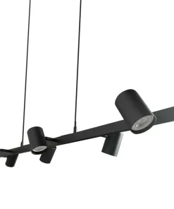 New Sklep Kaja Szeroka lampa do oświetlenia stołu lub baru LP-731/6L BK SNOW | Kaja