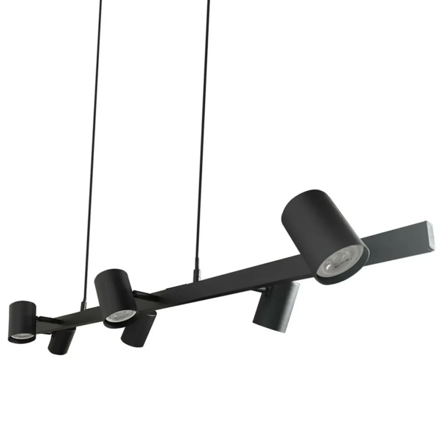 New Sklep Kaja Szeroka lampa do oświetlenia stołu lub baru LP-731/6L BK SNOW | Kaja