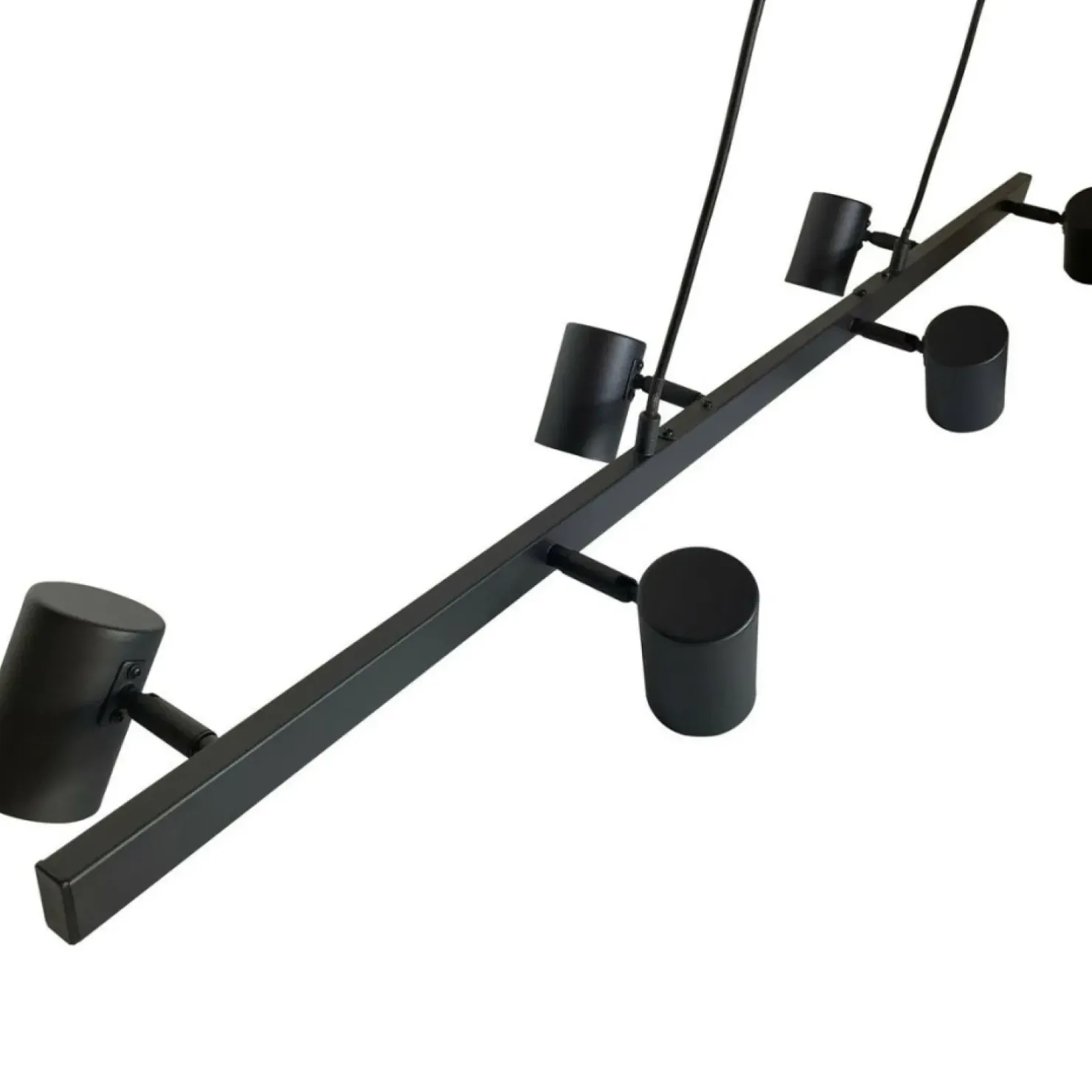 New Sklep Kaja Szeroka lampa do oświetlenia stołu lub baru LP-731/6L BK SNOW | Kaja