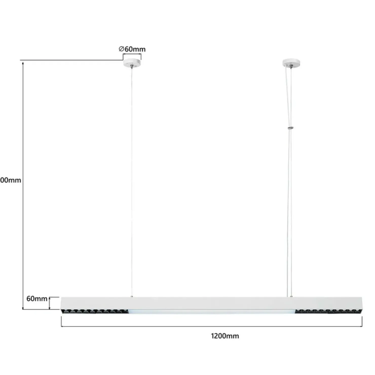 Hot Sklep Kaja Szeroka lampa LED nad stół 120cm LP-1301/1P L WH SMART CALI L | Kaja