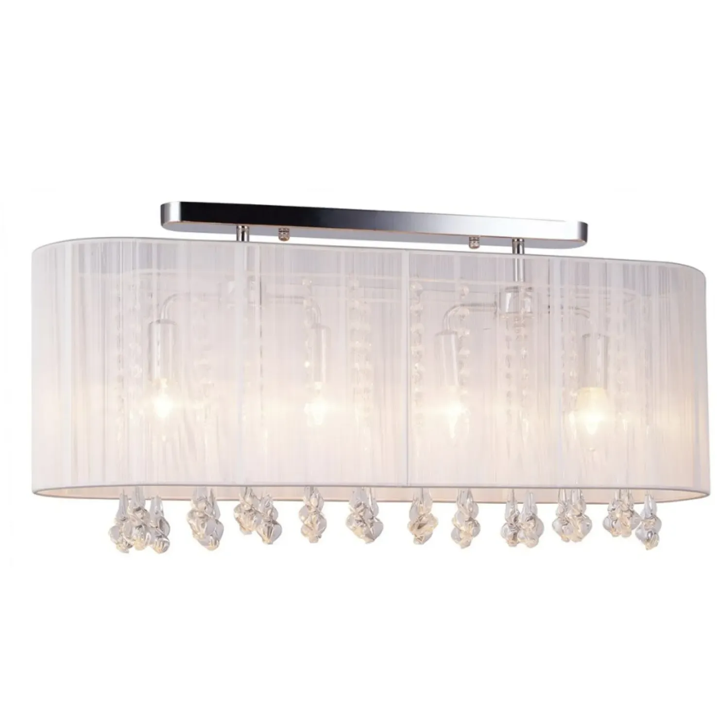 Szeroka lampa sufitowa glamour MXM1870-4 WH ISLA | Kaja Oświetlenie*Sklep Kaja Online