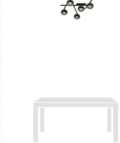 Store Sklep Kaja Szeroka lampa sufitowa z pięcioma kloszami 1105/5 SMART | Kaja