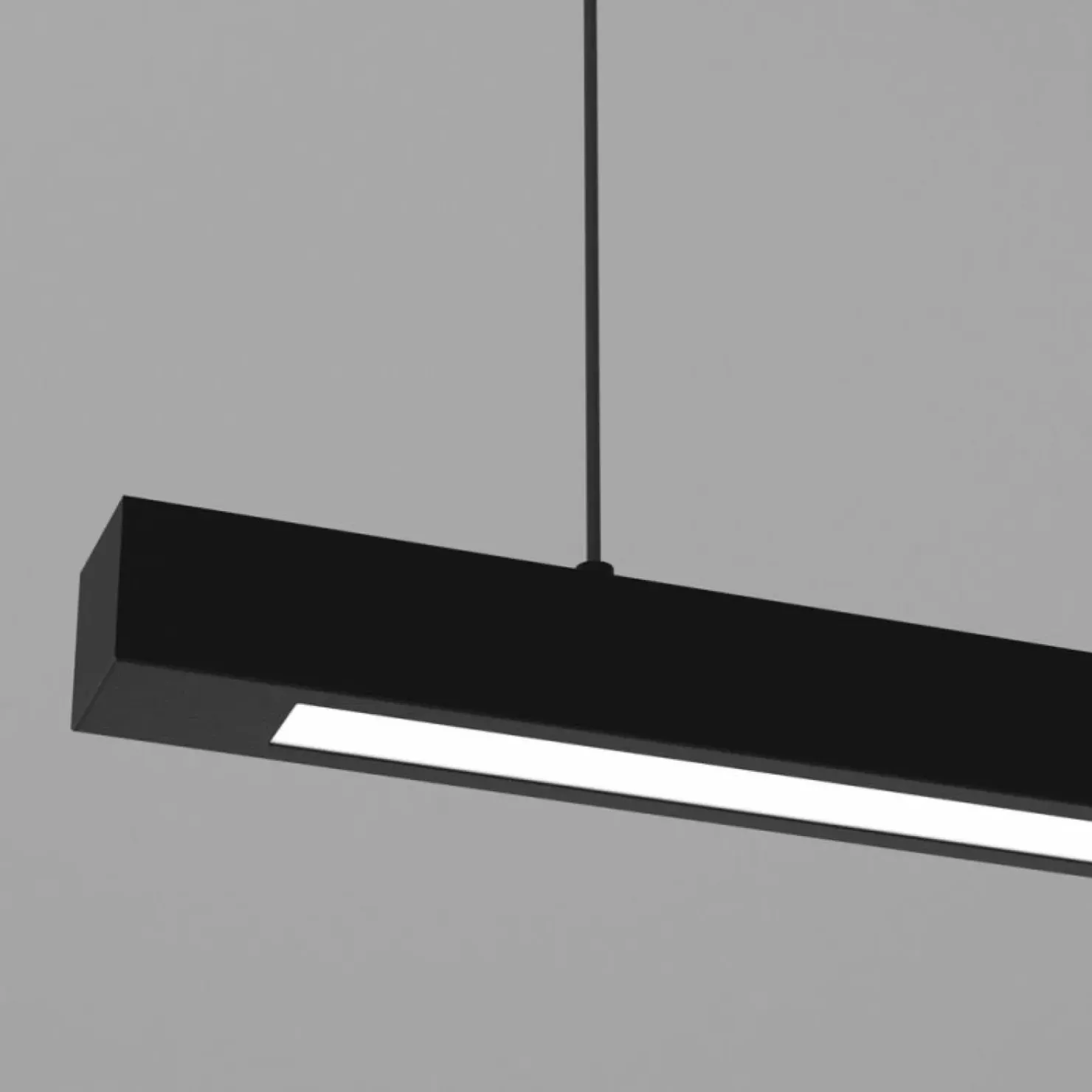 Discount Sklep Kaja Szeroka lampa wisząca do biura i salonu 124cm MLP8912 LUNGO | Kaja