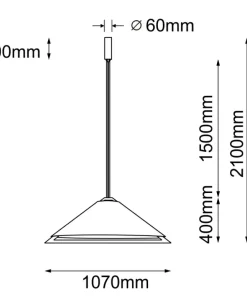 Best Sale Sklep Kaja Szeroka lampa wisząca LED nad stół ANT 5049 PONTE | Kaja Oświetlenie