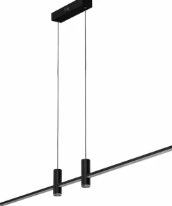 Shop Sklep Kaja Szeroka lampa wisząca LED nad stół, z pilotem AZ5447 GERARDO | Kaja czarnypiaskowany