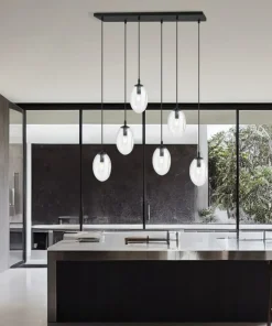 Fashion Sklep Kaja Szeroka lampa wisząca nad stół w salonie 1265/6 z serii ASTRAL | Kaja