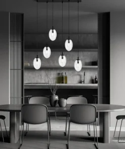 Fashion Sklep Kaja Szeroka lampa wisząca nad stół w salonie 1265/6 z serii ASTRAL | Kaja
