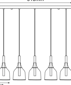 Best Sklep Kaja Szeroka lampa wisząca nad stół w salonie ANT 5098 BOTOR | Kaja