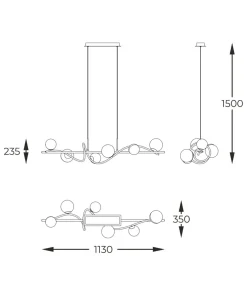Cheap Sklep Kaja Szeroka lampa wisząca nad stół w jadalni MD3145-6-EBGN NISYRO | Kaja