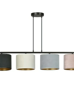 Shop Sklep Kaja Szeroka lampa wisząca z kolorowymi abażurami 1055/4 HILDE | Kaja